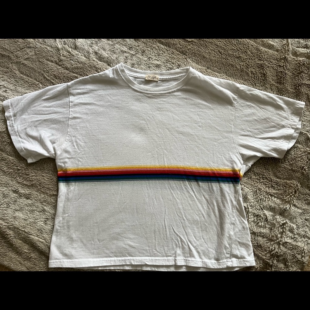 John Galt (J Galt) tee. Rainbow Medium good condition